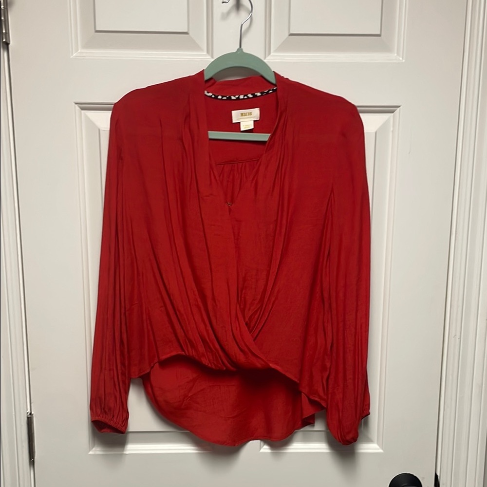 Anthropologie Wrap Front Top